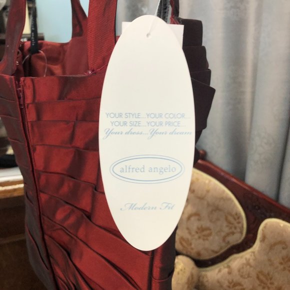 NEW 2-Piece Cranberry Mother of the Bride/Groom Formal Holiday Dress SIZE 8 - Picture 8 of 14